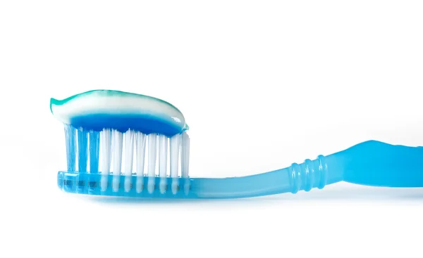 Cepillo dental azul — Foto de Stock