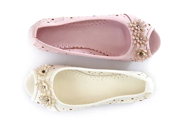 Białe i różowe buty — Zdjęcie stockowe