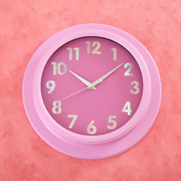 Pink clock — Stock Photo, Image