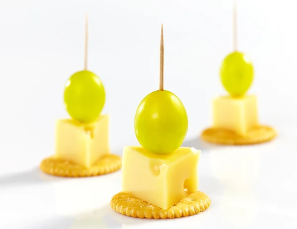 Cheese canape — Stock Photo, Image
