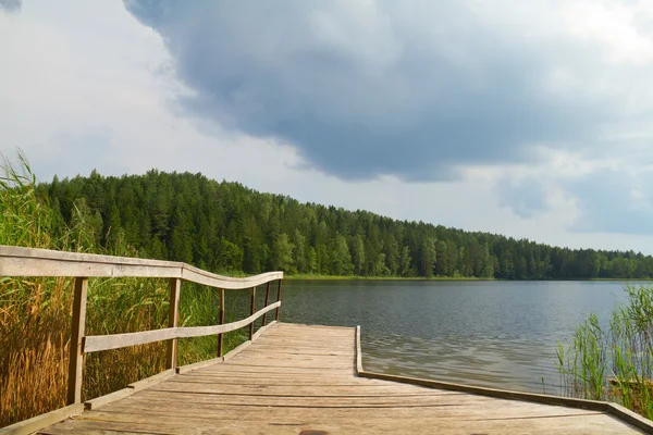 V létě jezero, pierce — Stock fotografie