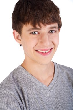 Smiling young attractive boy clipart