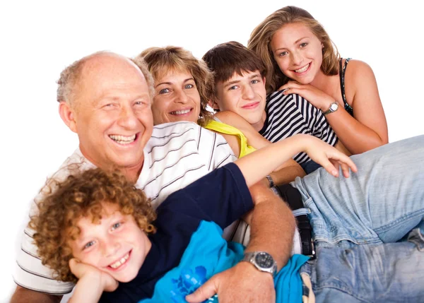 Gelukkig familie hebben plezier samen — Stockfoto
