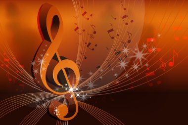 Abstract music card clipart