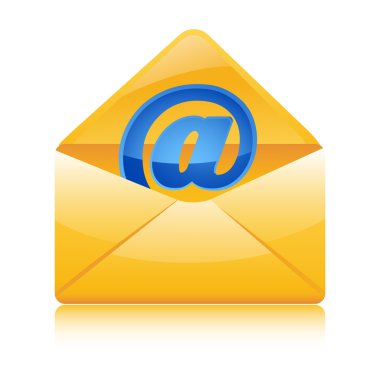 Web icon in envelope clipart