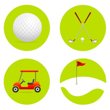 Golf icons clipart