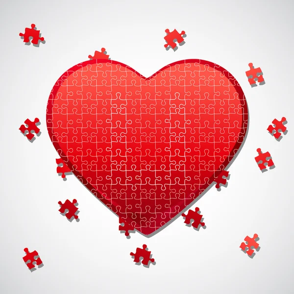 Jigsaw puzzle heart — Stock Photo, Image