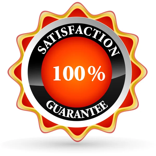 One hundred percent satisfaction tag — Stock Photo, Image