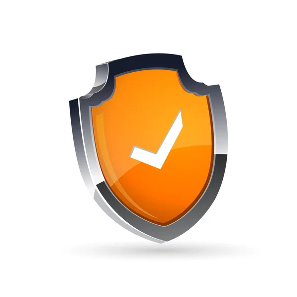 Shield with right tick — Stock Photo, Image
