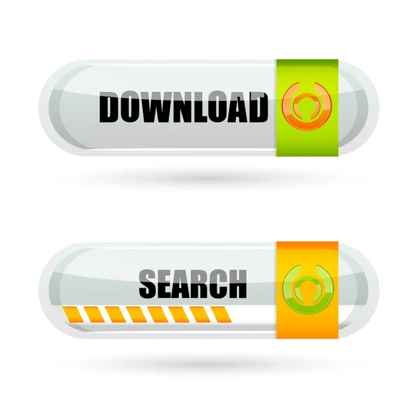 Download and search icon — Stock Photo, Image