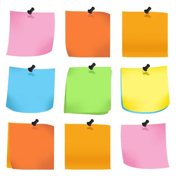 Pin met kleurrijke papieren — Stockfoto