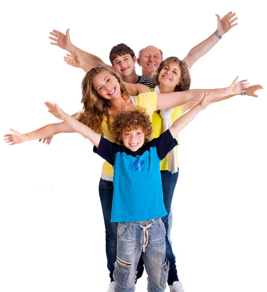 Portrait of cheerful three generation family — Stock Photo, Image
