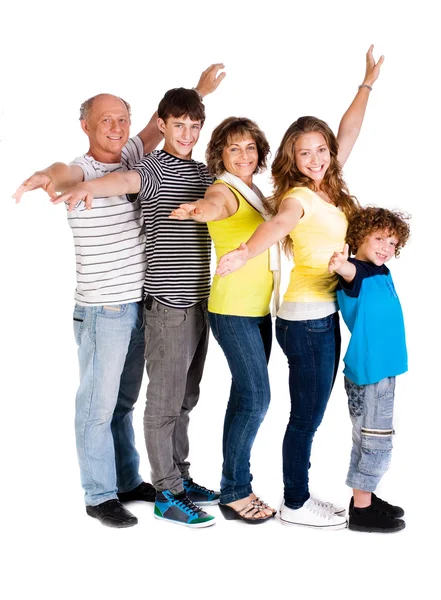 Aantrekkelijke, gelukkig Kaukasische Amerikaanse familie — Stockfoto