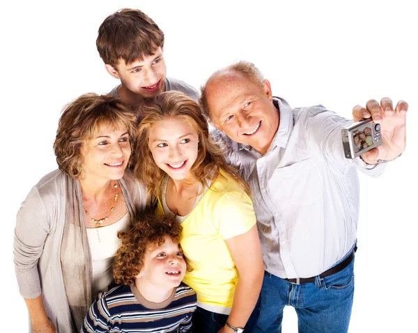 Familia juntos tomando autorretrato — Foto de Stock