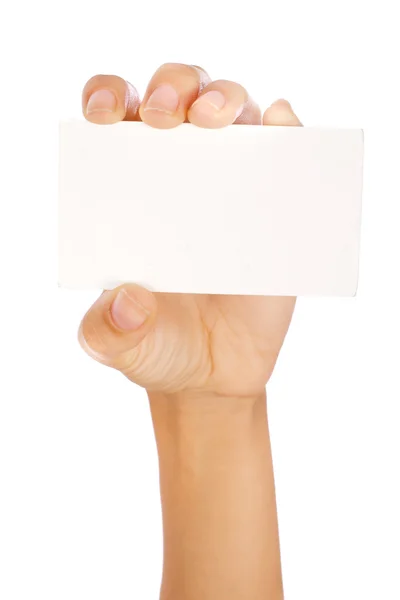 Ruka drží kartu — Stock fotografie