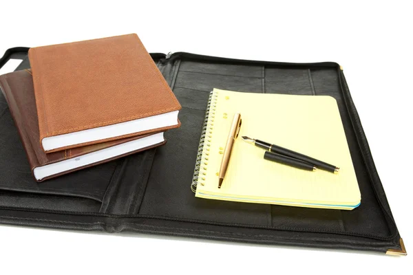 Folder and organizers with pen — Stock Photo, Image