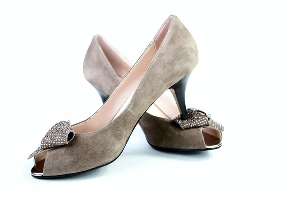 Frau braune Schuhe — Stockfoto