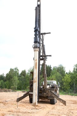 Pile driver work clipart