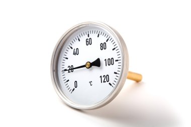 The round thermometer isolated clipart