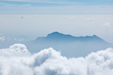 Mountains in clouds. Kodaikanal, Tamil Nadu clipart