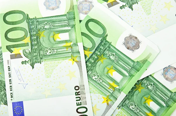 Предпосылки от банкнот евро — стоковое фото