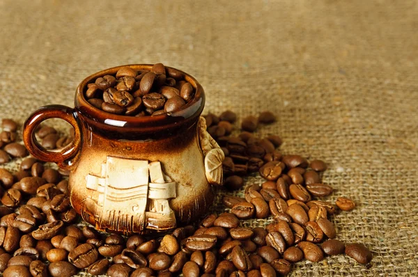 Kaffeetasse aus Ton — Stockfoto