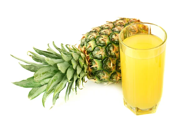 Glass with fresh pineapple — Stock Photo, Image