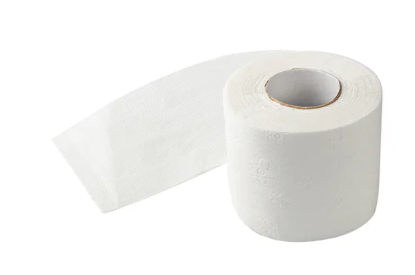 Papel higiénico isolado sobre branco — Fotografia de Stock