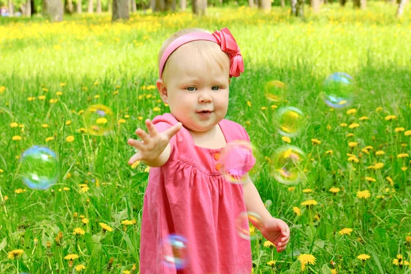 Outdoor portrait of a cute little girl Stock Image