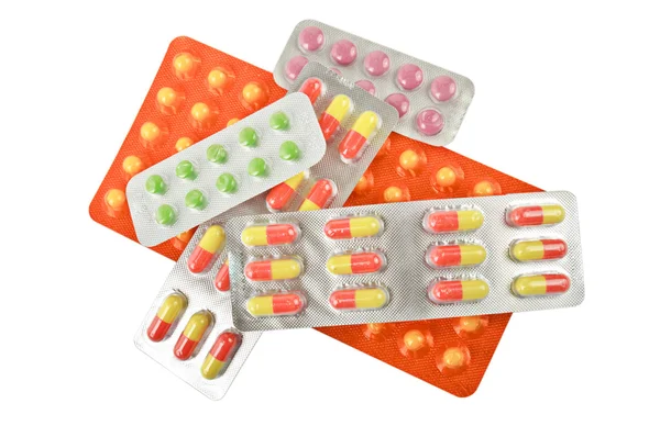 Multicolored medicine pills — Stock Photo, Image