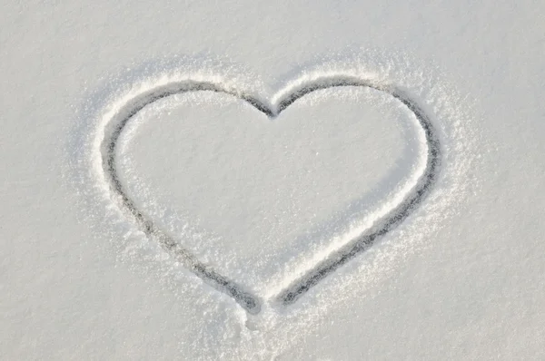 Coração de inverno — Fotografia de Stock
