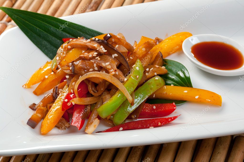 Japanese Stir Fried Vegetables — Stock Photo © fanfon #6030403
