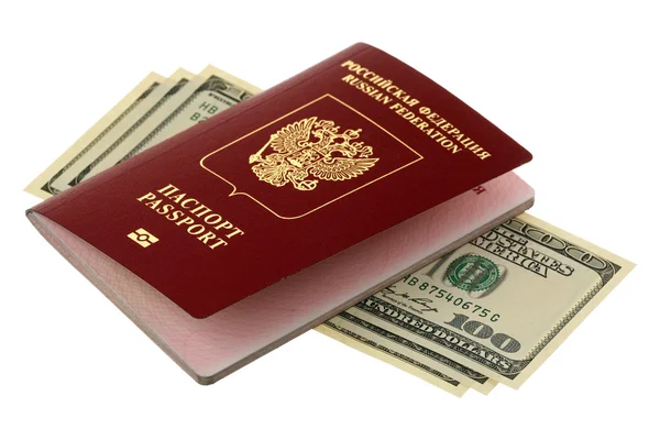 Διαβατήριο και χρήματα — Φωτογραφία Αρχείου