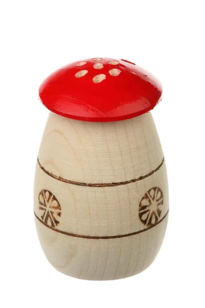 Wooden saltcellar-pepperbox — Stock Photo, Image