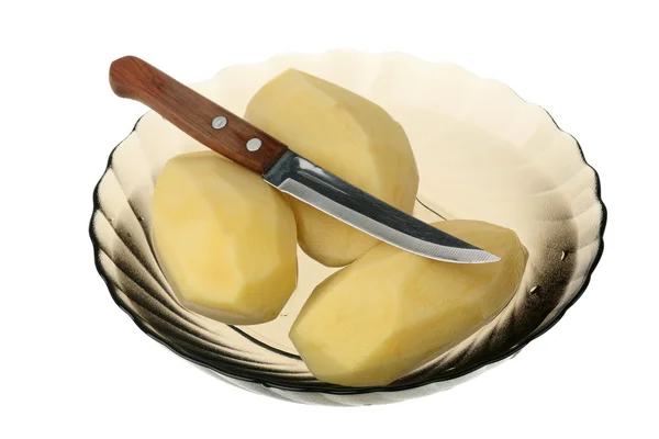 Очищена картопля — стокове фото
