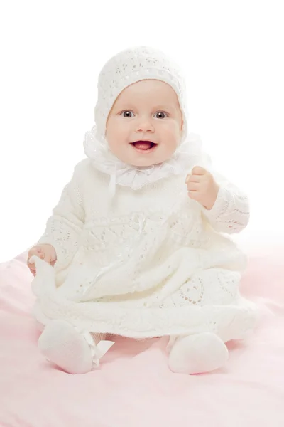 Lekfulla baby girl — Stockfoto