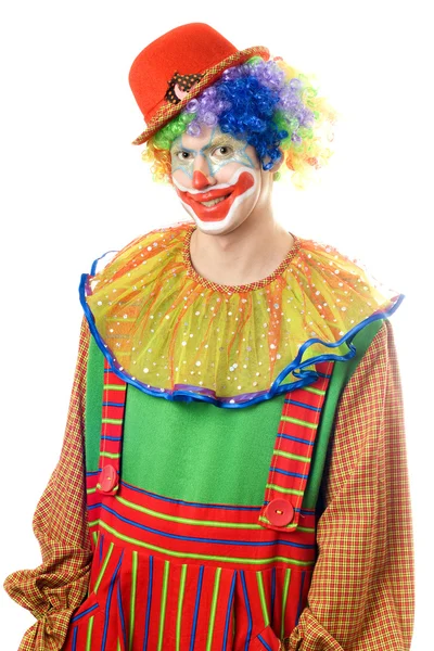Portret van een glimlachende clown — Stockfoto