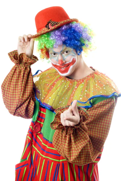 Porträtt av en lekfull clown — Stockfoto