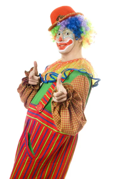 Portrét veselý klaun — Stock fotografie