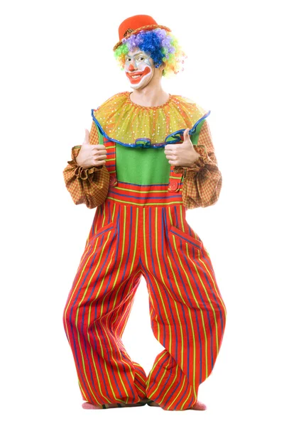 Rolig leende clown — Stockfoto
