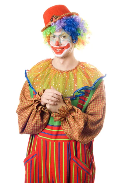 Portret van een grijnzende clown — Stockfoto