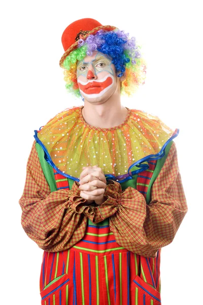 Portret van een peinzende clown — Stockfoto