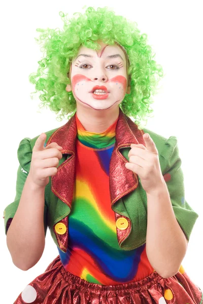 Porträt einer Clownin — Stockfoto