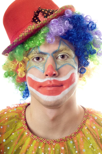 Close-up portrait of a clown — Stock Photo, Image