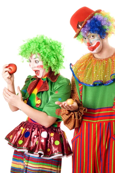 Orättvisor i världen av clowner — Stockfoto