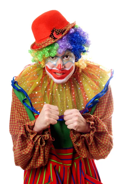 Portrait of an anger clown — Stock Photo, Image