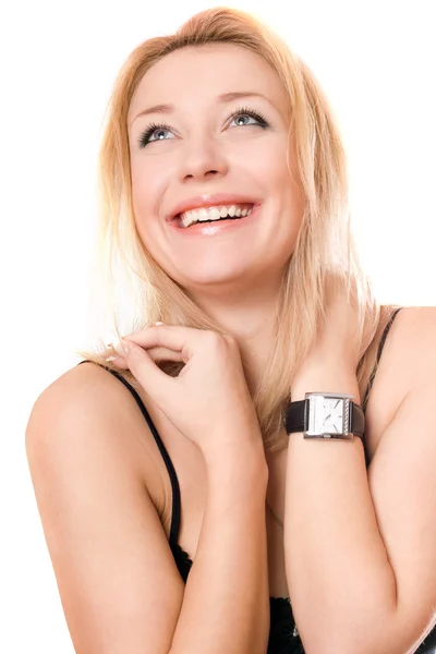 Retrato de una joven rubia sonriente —  Fotos de Stock