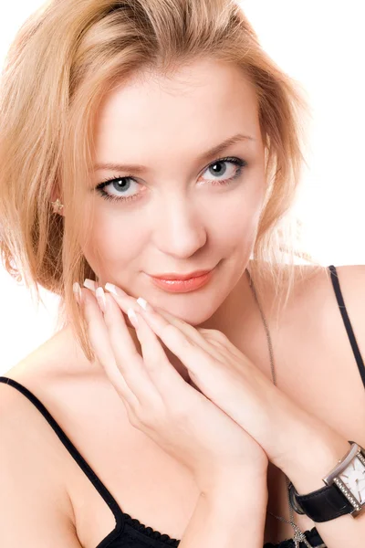 Portrait of a pretty young blonde — Stock Photo, Image