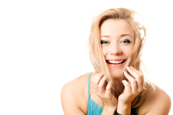 Portrait of a joyful attractive blonde — Stock Photo, Image
