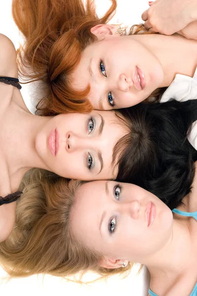 Tre donne premurose — Foto Stock